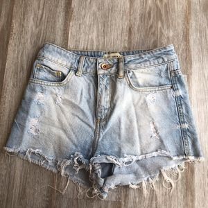 Zara High-Waisted Jean Shorts